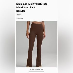 Lululemon Align Java mini flare